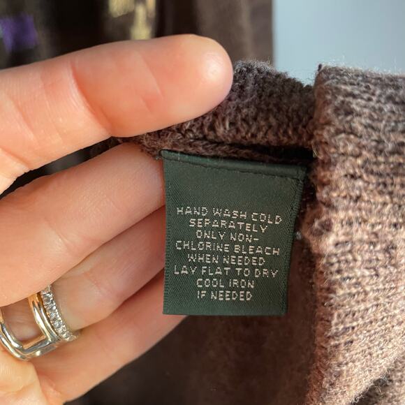 Ralph Lauren Vintage Brown Boho Aztec Inspired Southwest Sweater size 2X - Picture 8 of 8